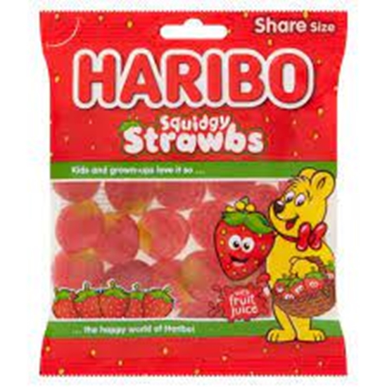 Picture of HARIBO  SQUIDGY STRAWBS 160G